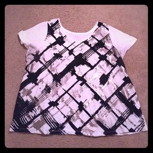 Metallic black and silver tee shirt